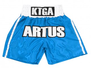  Personalised Old school Boxing Shorts : KNBXCUST-2042-Skyblue